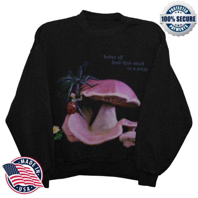 Official Melanie Martinez Merch Store Spider Web Lyric Crew neck Sweatshirt Black MelanieMartinez Clothing Shop