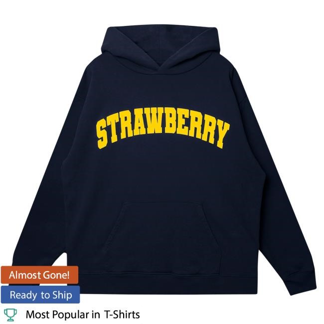 Official Complex Merch Store Shop Strawberry Arched Crewneck Sweatshirt - Navy