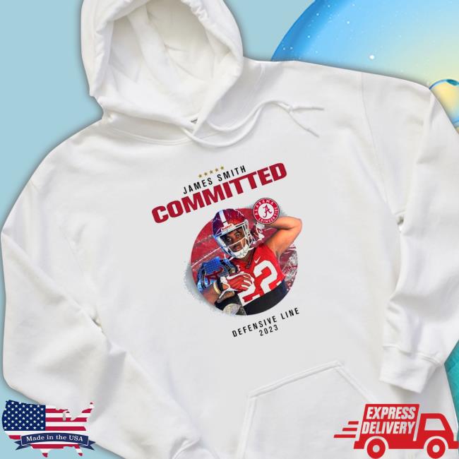 Official Alabama Crimson Tide James Smith Committed Defensive Line 2023 Long Sleeve Tee