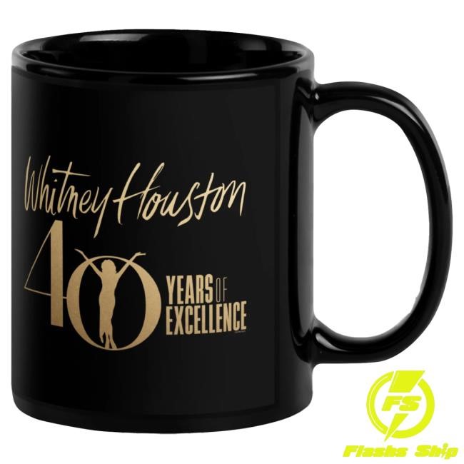 Official Whitney Houston 40 Years of Excellence Golden Mug