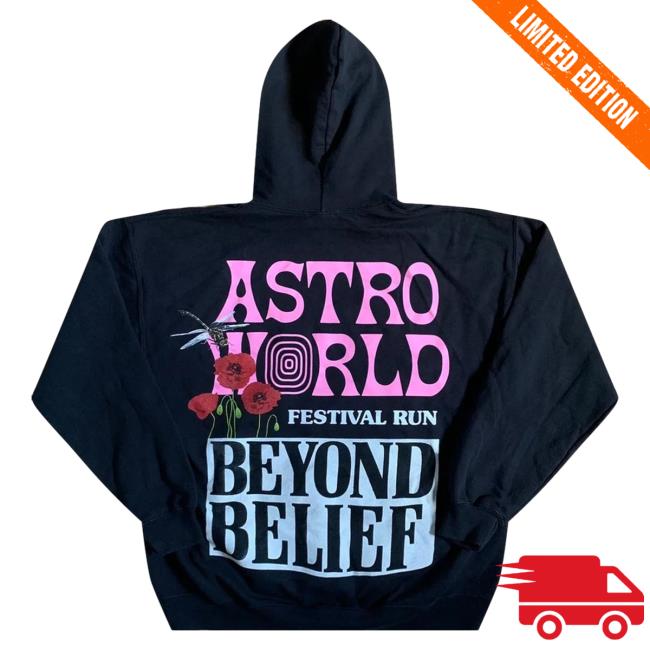 Official Travis Scott Merch Store Travis Scott Astroworld Festival Run Beyond Belief Top Shirt Black TravisScott Shop