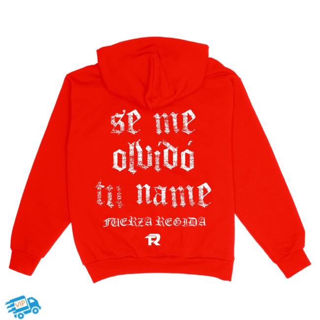 Official Fuerza Regida Merch Store Tania Hood - Red Fuerza Regida Clothing Shop FuerzaRegida