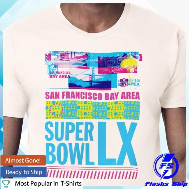 Official NFL Starter White Super Bowl LX Bay Area Bash T-Shirt