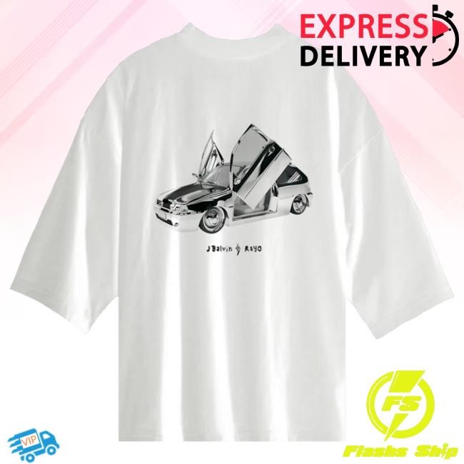 Official J Balvin Rayo Silver Car Shirt JBalvin Shop
