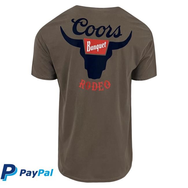 Official Coors Banquet Full Back Print Rodeo New Shirt