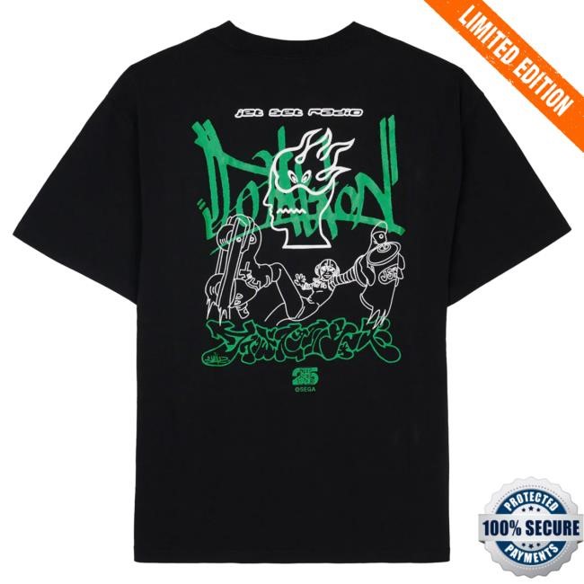 Official Brain Dead Merch Shop Brain Dead x Seg: Jet Set Radio Tees - Black