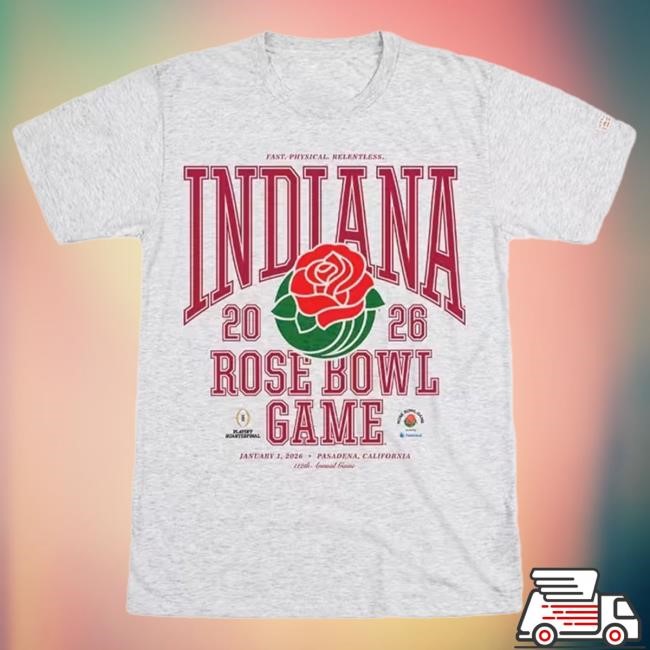 Homefield Indiana Hoosiers Natural 2026 Rose Bowl Short Sleeve Top Shirt | Rally House Official Merch Store Shop | RallyHouse