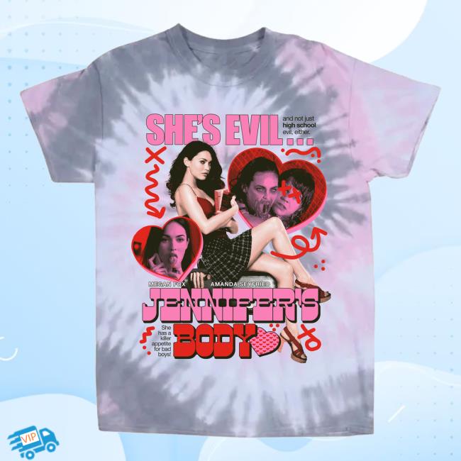 Official Studiohouse Designs Jennifer's Body Tie Dye Shirt 2023 Devil's Kettle (Grey/Pink)
