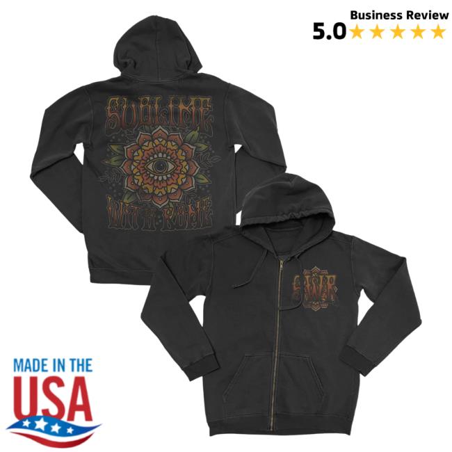 Sublime With Rome Traditional Flower Zip Up Hoody SublimewithRome