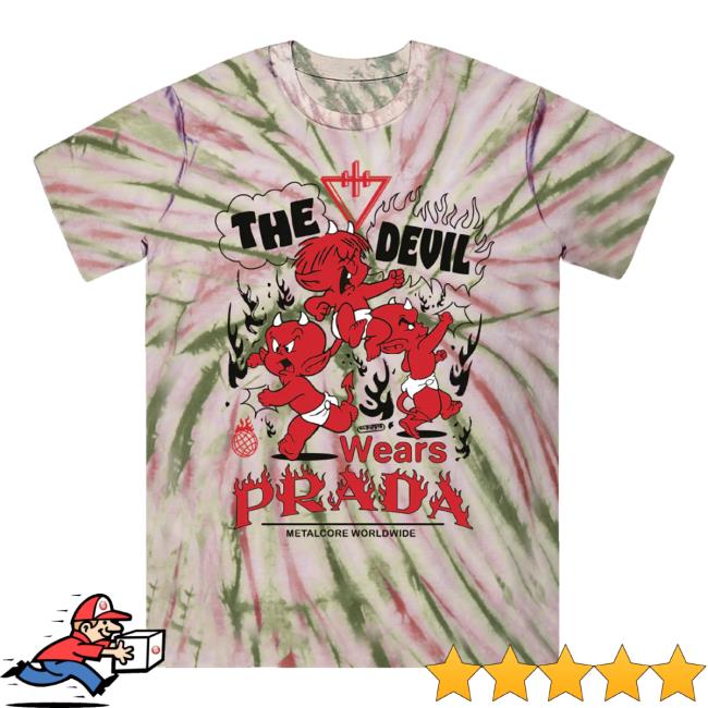 Official The Devil Wears Prada Tdwp Band Clothing Merch Hot Stuff Devil Tie Dye Hot Shirt Tdwpband
