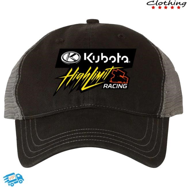 Official High Limit Racing Kubota High Limit ~ Garment-Washed ~ Trucker Snapback Cap - Black / Charcoal