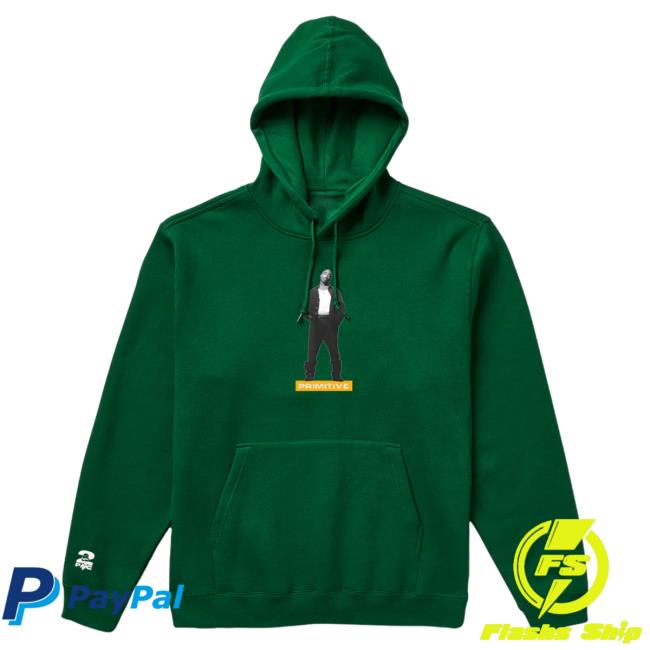 Official Primitive Skateboarding Apparel Clothing Merch Store Shop Tupac 2Pac Shakur Posted Hooded Sweatshirt Dark Green