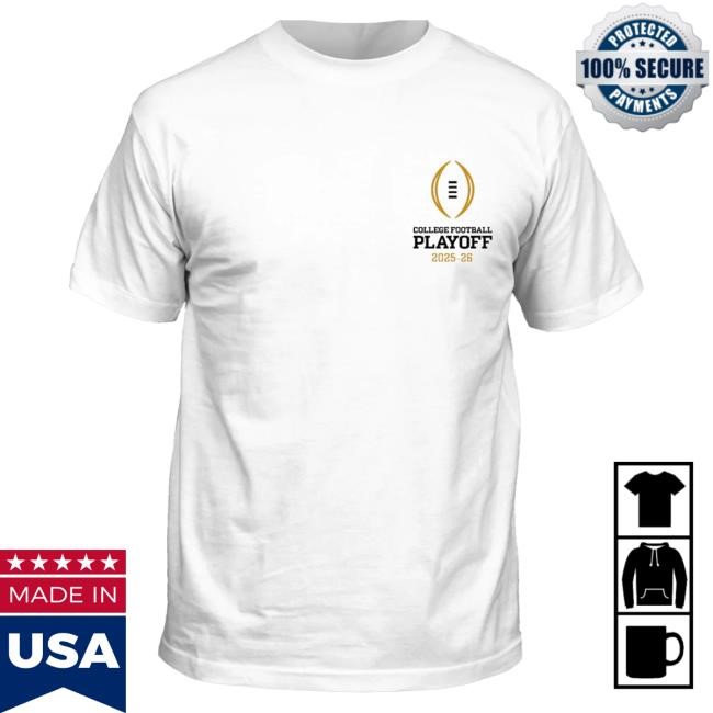 Official Red Raider Outfitter Texas Tech 2025 CFP - T Shirt- Brackets - WHITE