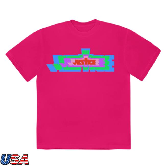 Official Justin Bieber Justice Pink Logo Long Sleeve Tee
