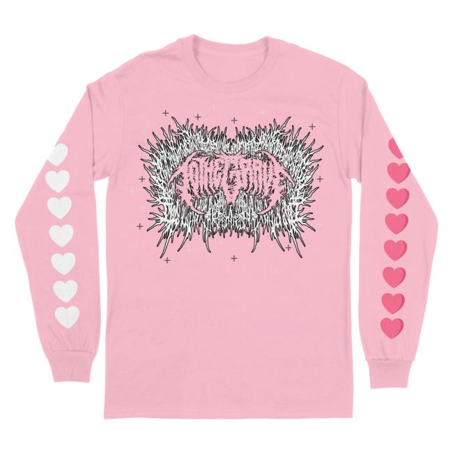 Official To The Grave Rising Merch To The Grave - Logo Love Heart Long-Sleeve Risingmerch