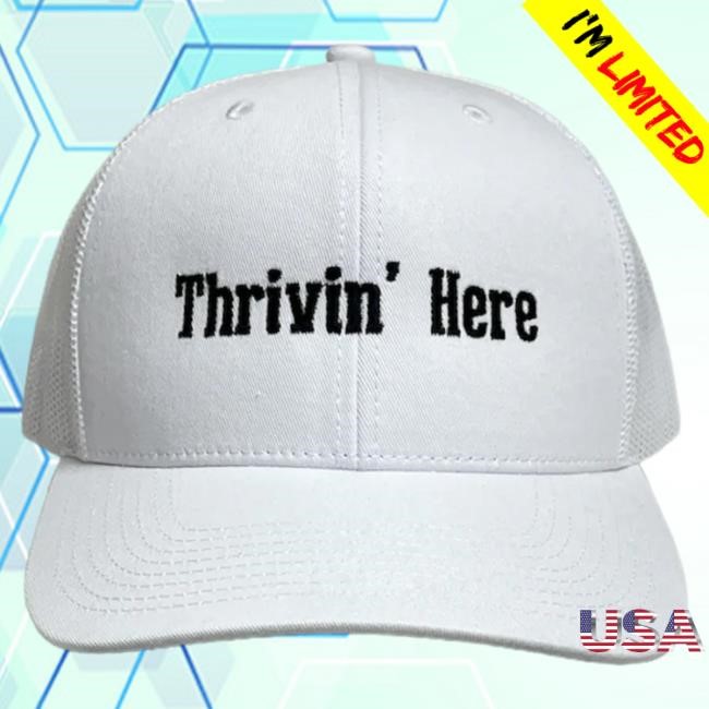 Official Gavin Adcock Merch Store White Thrivin' Hat