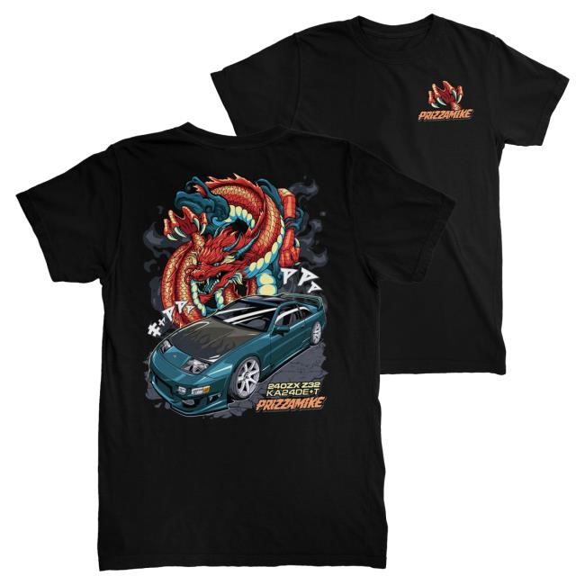 Official PrizzaMike Merch 240zx Dragon Tees