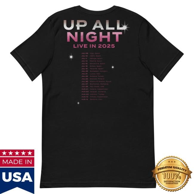 Official Jennifer Lopez Up All Night Tour Top Shirt 2025