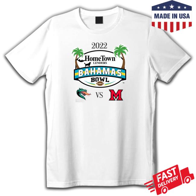 Official UAB vs Miami 2022 HomeTown Lenders Bahamas Bowl Tee