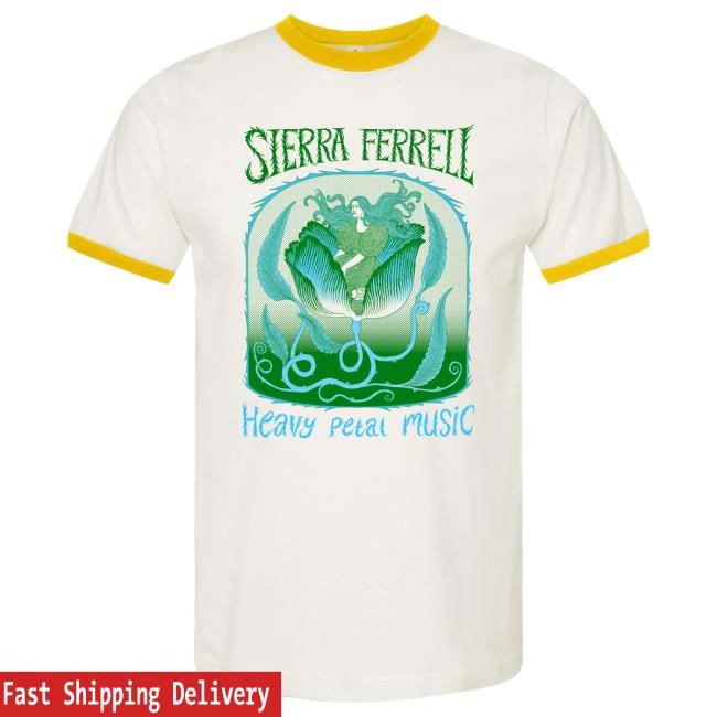 Official Sierra Ferrell Heavy Petal Yellow Ringer SLC T Shirt