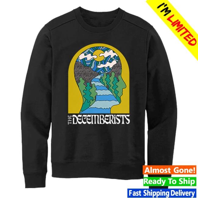 The Decemberists Official Merch The Decemberists Face Mens Sweatshirt The Decemberists Clothing Shop The Decemberists Apparel Collection