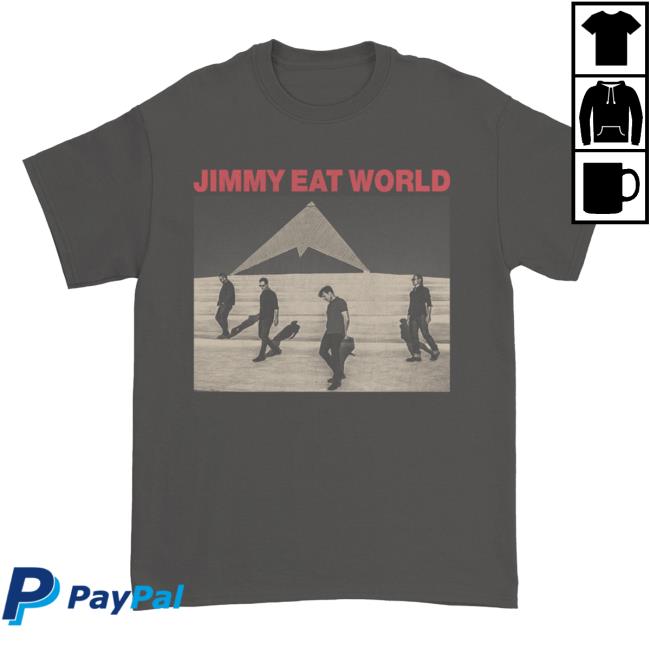 Official Jimmy Eat World Merch Pyramid Photo Tshirt (Charcoal)