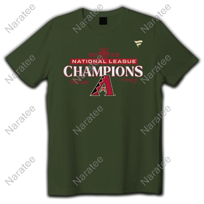 Official Arizona Diamondbacks Fanatics 2023 National League Champions Locker Room Tee Shirt