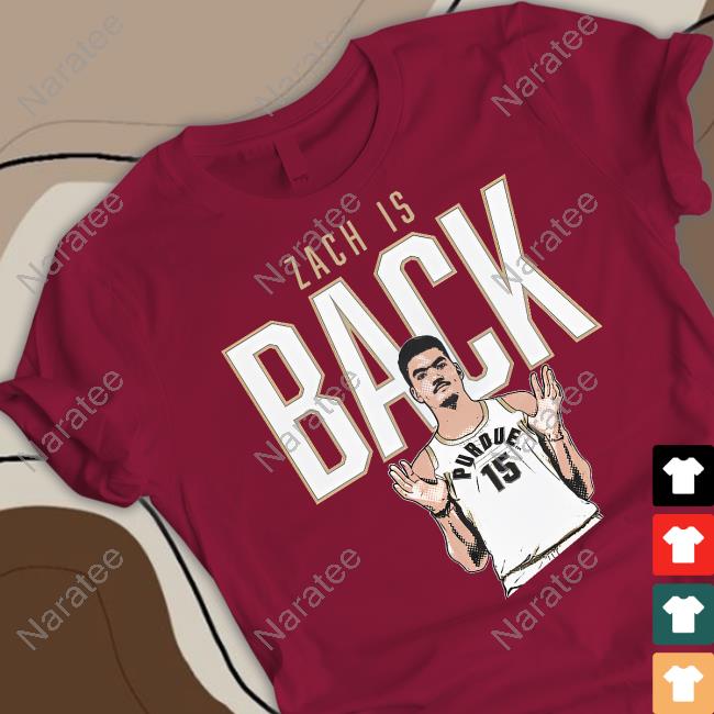 Official The Purdue Nil Store Zach Edey Zach Is Back Tee