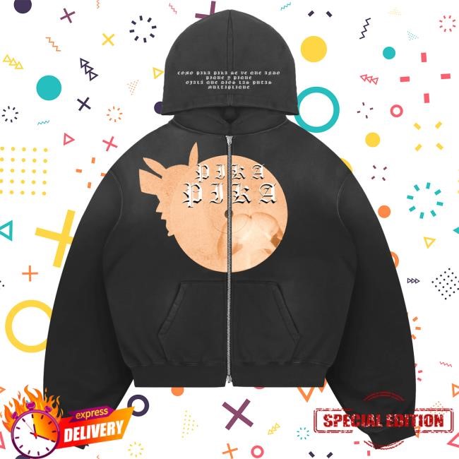 Official Fuerza Regida Merch Shop Fuerza Regida Pika Pika Hoodies - Yellow