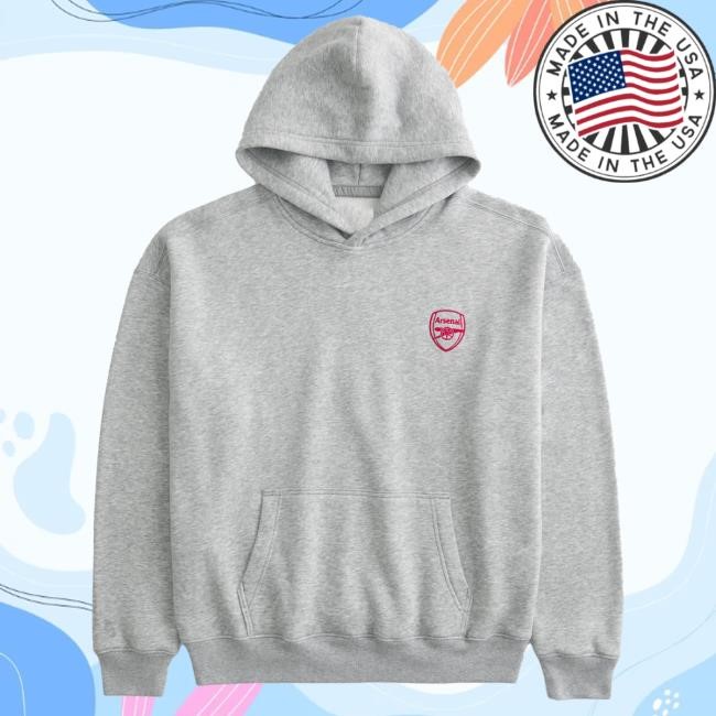Official Hollister Apparel Boxy Arsenal FC Graphic Hoody HollisterCo