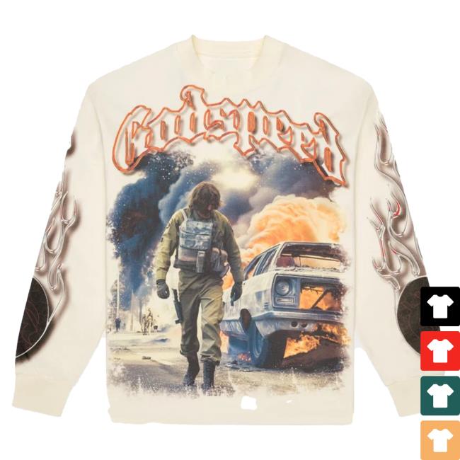 Official Godspeed Nyc Clothing Merch Khaos Long Sleeve Tees (Creme)