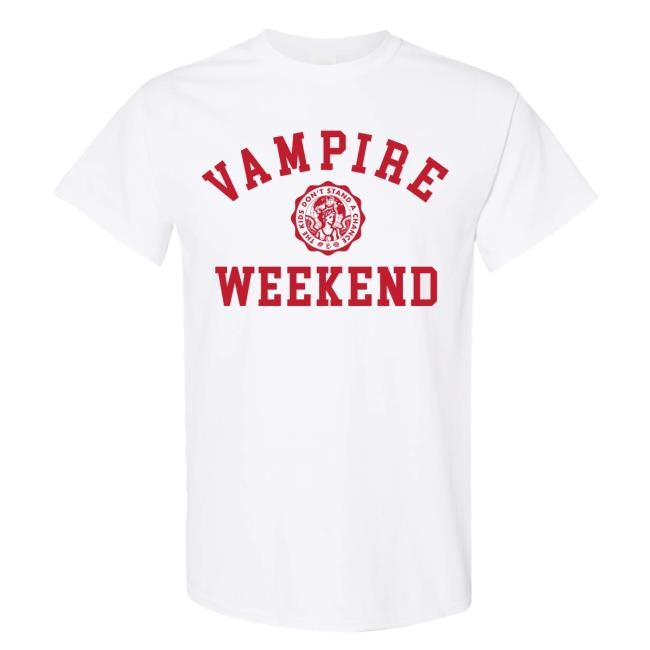 Official Vampire Weekend Merch Store Collegiate Sweatshirt Hoodie