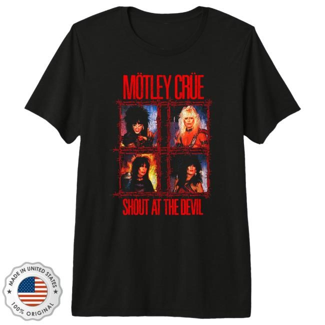 Mötley Crüe - Shout at The Devil - Wire Ladies Top Shirt Motley Crue Official