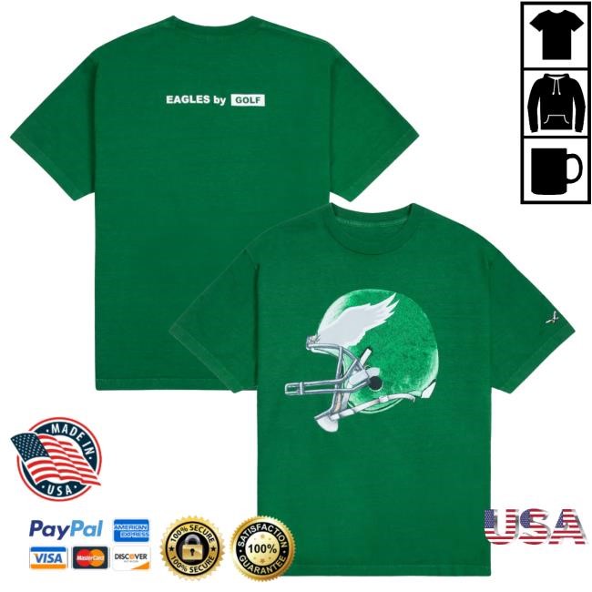 Official Golf Wang Merch Eagles Helmet Tees by Golf Wang x NFL