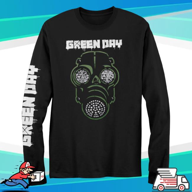 Official Green Day Merch Store Shop Green Day Gas Mask Long Sleeve Tee GreenDay