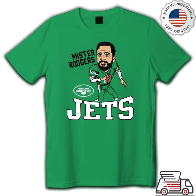 Official New York Jets Aaron Rodgers Homage Caricature Tee