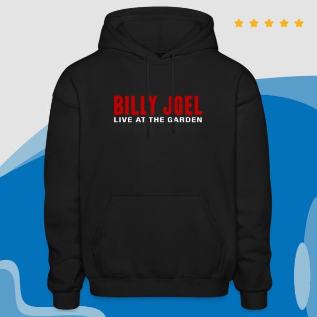 Billy Joel Official Merch Store | BBilly Joel "Live At The Garden 40 Years" Pullover Sweartshirts Billy Joel Clothing Shop Billyjoelshop