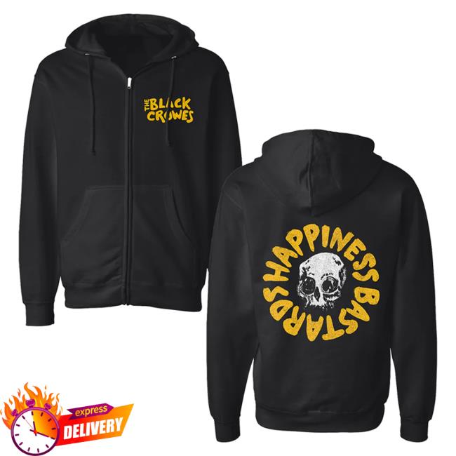 Official The Black Crowes Happiness Bastards Zip Up Sweatshirts TheBlackCrowes