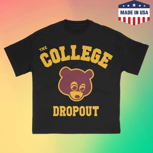 Official Do Not Disturb Clothing Store Shop Dnd By Ferris Gold/Brown College Dropout Tee Black