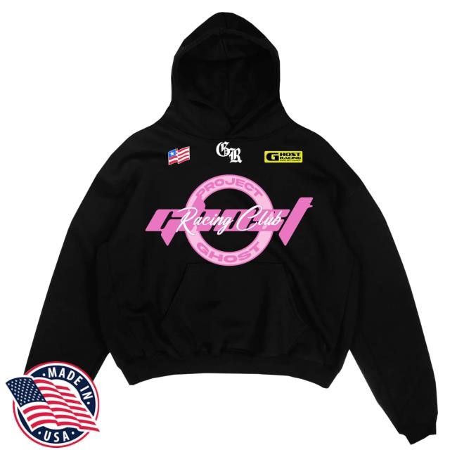 Official Ghost Racing Pink Project Ghost Popover Hoodie - Black