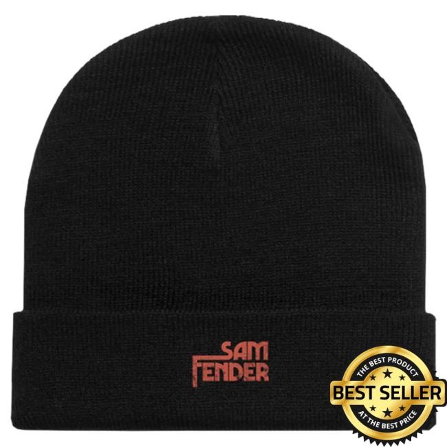 Official Sam Fender Shop Sam Fender Black Embroidered Beanie Cap