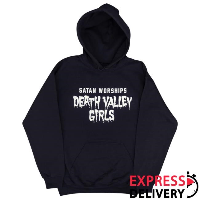 Official Hello Merch Death Valley Girls Satan Worship Popover Hoodie HelloMerch