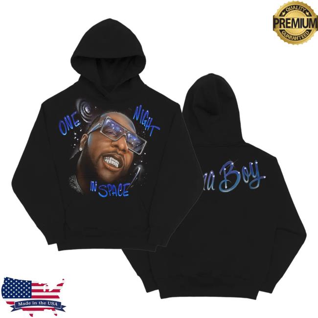 Official Burna Boy Merch Store Burna Boy Onis Airbrush One Night In Space Crewneck Burnaboy