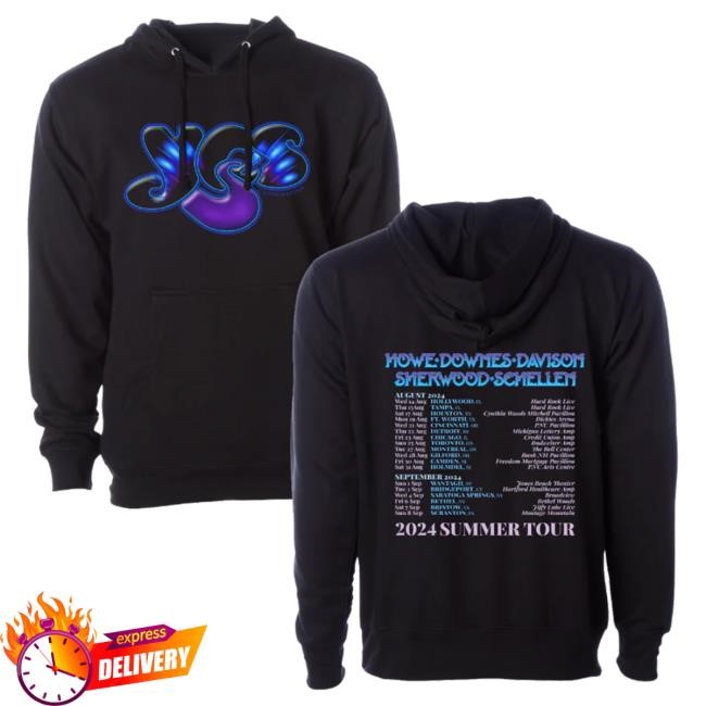 Yes Official Store Abstract Logo 2024 Tour Dates Black Crew