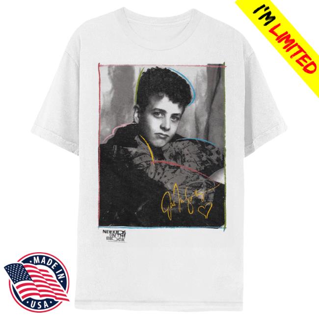 Official Merch Bar New Kids On The Block Store Joey Vintage Photo Shirt White MerchBarNewKidsOnTheBlock Nkotb