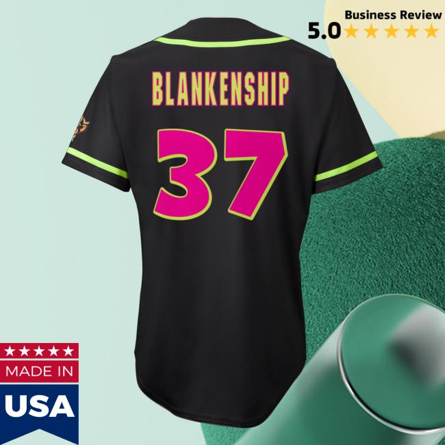 Official Savannah Bananas Merch Store Shop Savannah Bananas Party Animals Zach Blankenship #37 Evoshield Jersey Popover Shirt - Black SavannahBananas