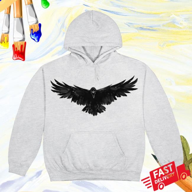 Official Gunna Merch Store Gunna Crow Hooded Sweatshirt (Grey)