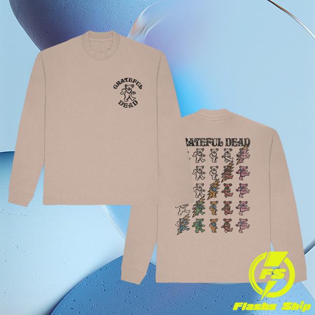 Official Grateful Dead Merch Store Grateful Dead Bear Bolt LS Tee GratefulDead Shop