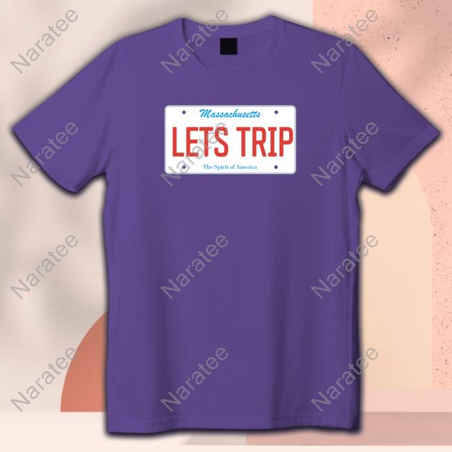 Official Sturniolo Clothing Massachusetts Let's Trip License Plate T Shirts