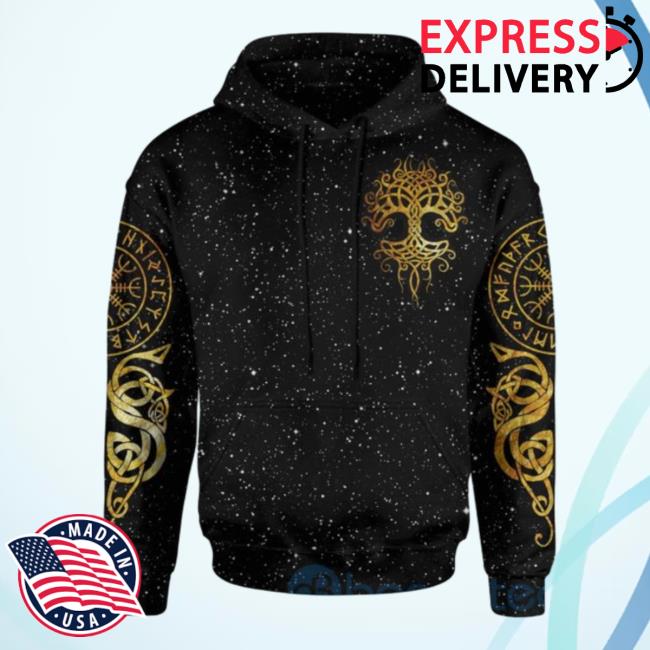 Official Banantees Yin Yang Raven Valknut Viking Hoodies All Over Printed 3D
